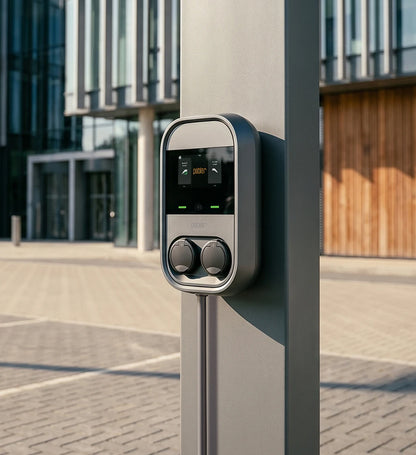 Peblar Dual 22 kW MID – Dubbele Laadpaal met 2 Type 2 Sockets incl backplate