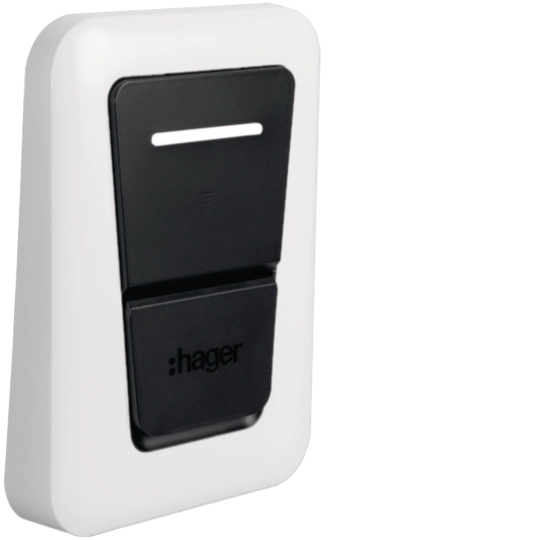 Hager Witty One/Plus/Pro Socket Voorkap (Wit)